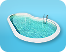 Piscina in acciaio Futura Perla a forma libera