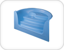 Scala in vetroresina per piscina prefabbricata Onda