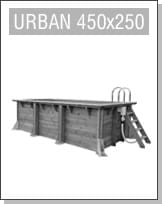 Assistenza: Piscina in legno rettangolare Azura 505x350