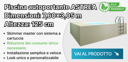 Piscina fuori terra autoportante in pannelli d'acciaio 760x305x125 cm
