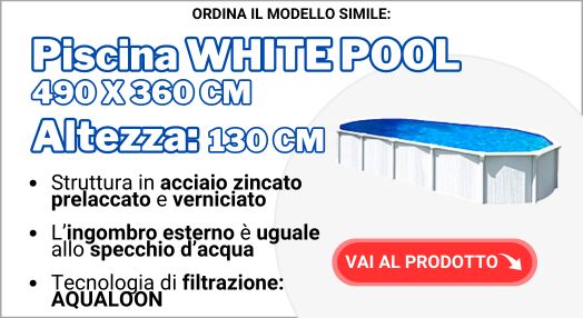 WHITE POOL 490x360x130 cm