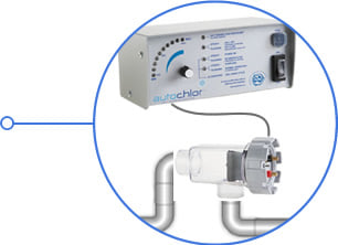 Elettrolisi del sale per piscine fino a 230 mc - AUTOCHLOR RP-PH - Cella clorinatrice è efficiente ed accessibile