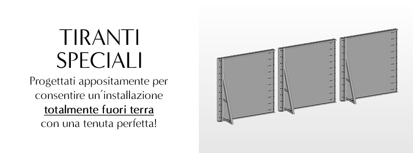 Piscine fuori terra autoportante in kit pannelli d'acciaio fai da te 5,00x2,50 m - h.135 cm tiranti speciali per l'installazione totalmente fuori terra