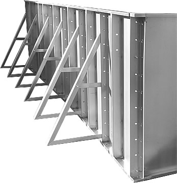Dettaglio componenti struttura piscina interrata kit pannelli acciaio rettangolare scala romana sotto liner 6x3 – h150