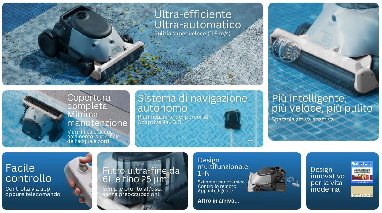 Robot pulitore piscina Leonardo XC 24 per pulizia efficiente