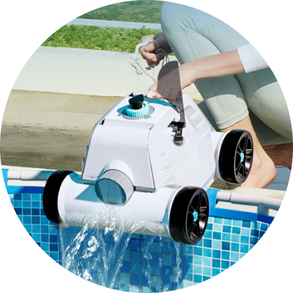 Recupero facilitato robot piscina senza fili Cyber 1000
