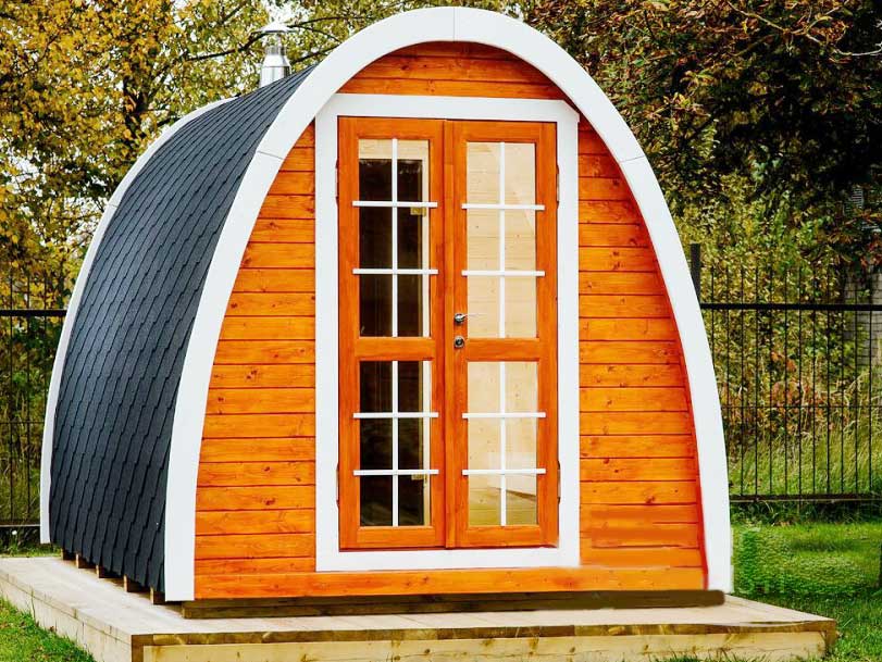 Sauna finlandese a botte da giardino o da esterno Sauna POD 4 X 2,4m - Cover