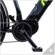 Bicicletta elettrica da trekking POWER-TREK 6.2 (20): particolare guarnitura