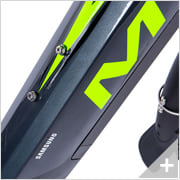 Bicicletta elettrica da trekking POWER-TREK 6.2 (20): particolare batteria SAMSUNG