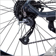 Bicicletta elettrica Mountain e-bike e-XTREME 5.2 (18): particolare deragliatore posteriore
