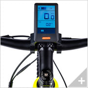 Bicicletta elettrica Mountain e-bike e-XTREME 5.2 (18): particolare display LCD