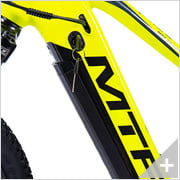 Bicicletta elettrica Mountain e-bike e-XTREME 6.2: particolare chiavi di acccensione