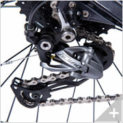 Bicicletta elettrica Mountain e-bike  CANYON 6.2: particolare deragliatore posteriore