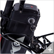 Bicicletta elettrica pieghevole e-bike Go-Byke 1.2: particolare chiave di accensione