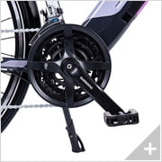 bicicletta elettrica da trekking POWER-TREK 3.2 da donna: particolare guarnitura