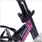 bicicletta elettrica da trekking POWER-TREK 3.2 da donna: particolare attacco sella