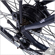 bicicletta elettrica da trekking POWER-TREK 3.2 da donna: particolare ruota posteriore