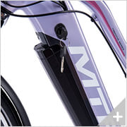 bicicletta elettrica da trekking POWER-TREK 3.2 da donna: particolare chiave accensione