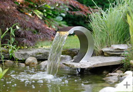 Cascata OASI SMALL in Acciaio Inox 316 e luci LED da giardino o per piscina fuori terra o piscina interrata da esterno - Foto 3