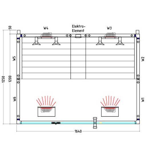 Sauna infrarossi - Prospetto tecnico