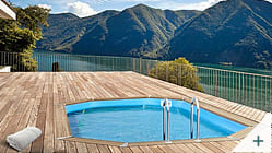 Piscina in legno autoportante interrata ovale