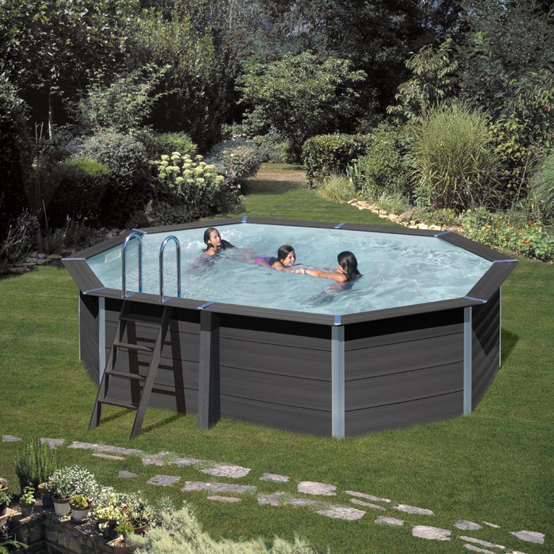 Piscina fuori terra gre materiale composito legno + pvc Piscina fuori terra gre materiale composito legno + pvc