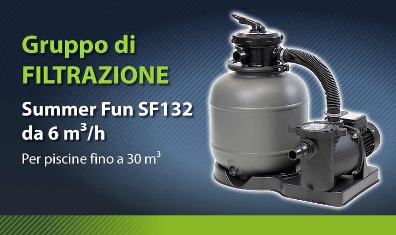 Gruppo di filtrazione monoblocco per piscine fuori terra Summer Fun SF132 6 m³/h - Cover