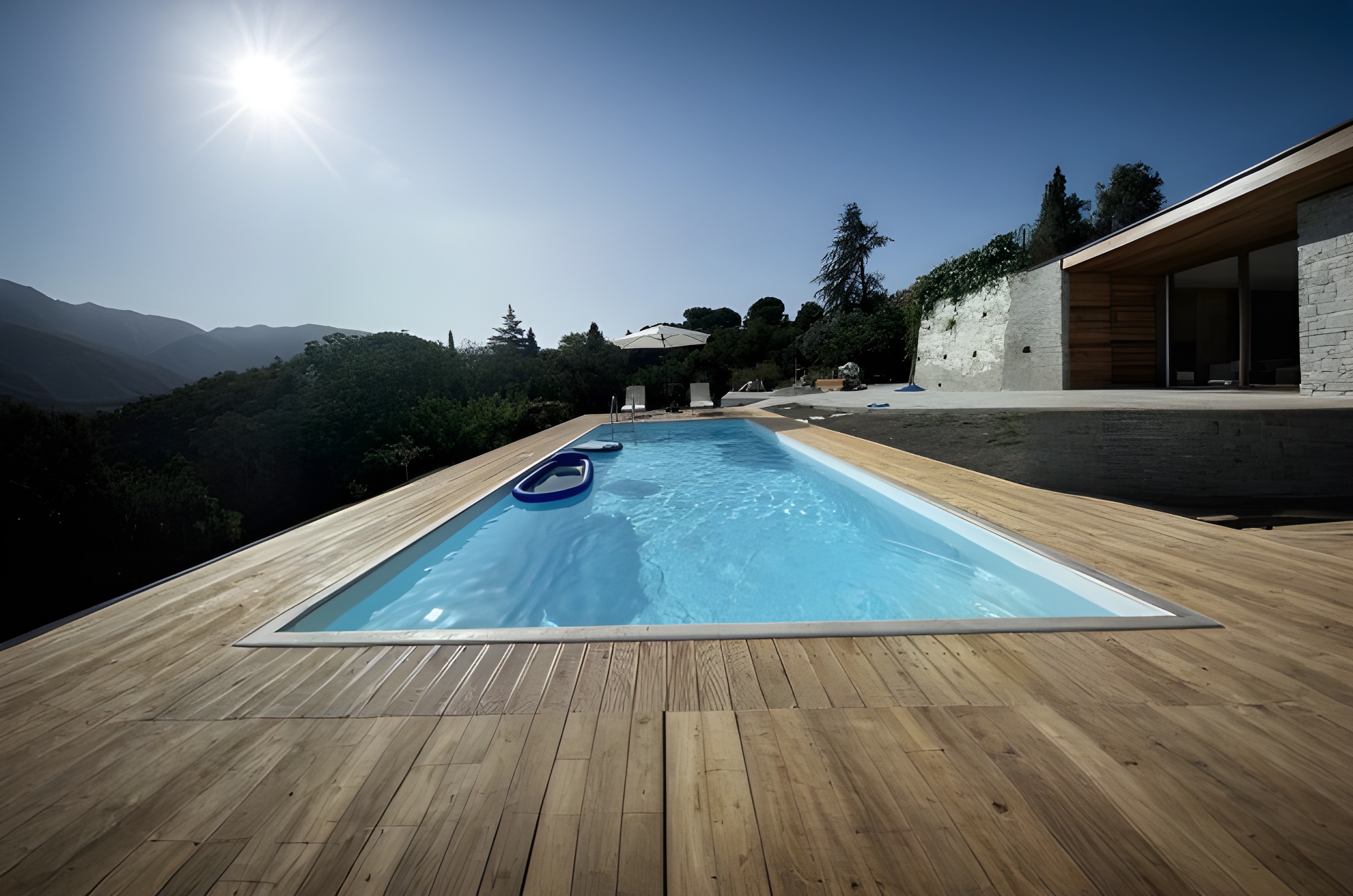 piscina interrata in cemento armato