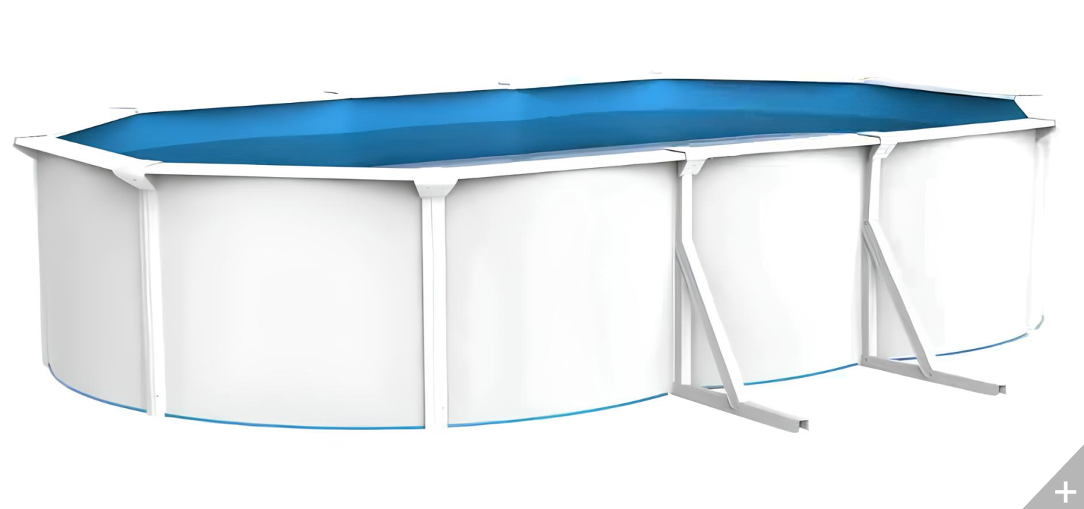 Piscina fuori terra in acciaio Ovale autoportante Aquamarina 610 bianca h. 120 cm