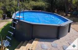 Piscina fuori terra in acciaio GREY POOL - Foto 1