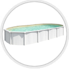 Piscina fuori terra in acciaio WHITE POOL SAND - Kit piscina