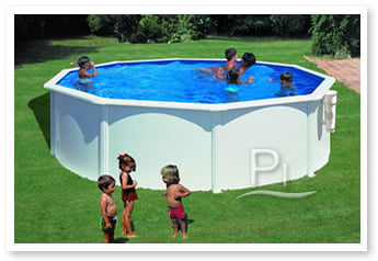 Piscina fuori terra in acciaio GRE Circolare FIJI KIT240ECO - Divertimento in giardino