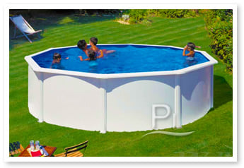 Piscina fuori terra in acciaio GRE Circolare FIJI KIT550ECO - Divertimento in giardino
