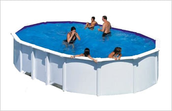 Piscina fuori terra in acciaio GRE Ovale HAITI KITPROV6188 - Kit piscina: struttura
