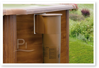 Piscina fuori terra in acciaio GRE Circolare SICILIA KITPR303W - Particolare Skimmer 