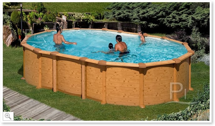 Piscina fuori terra in acciaio GRE Ovale AMAZONIA KITPROV6188WO