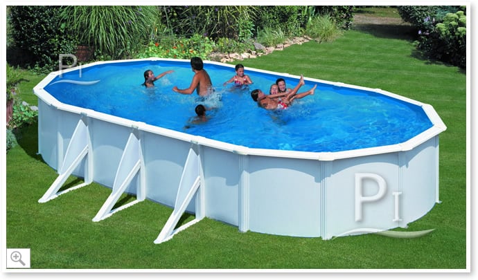Piscina fuori terra in acciaio GRE Ovale ATLANTIS KITPROV738