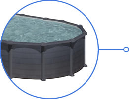 Piscina fuori terra in acciaio GRE Ovale CAPRI KITPROV7388GF - Alta qualità struttura