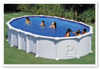 Piscina fuori terra in acciaio GRE Ovale HAITI KITPROV6188 - Divertimento in giardino