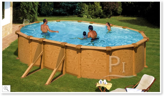 Piscina fuori terra in acciaio GRE Ovale MAURITIUS KITPROV618WO