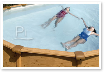 Piscina fuori terra in acciaio GRE Circolare MAURITIUS KITPR358WO - Divertimento in famiglia