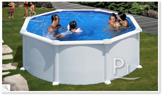 Piscina fuori terra in acciaio GRE Circolare ATLANTIS KITPR358