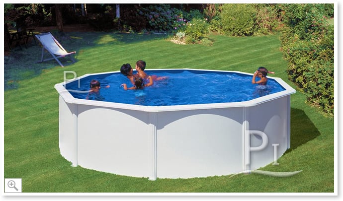 Piscina fuori terra in acciaio GRE Circolare FIJI KIT350ECO