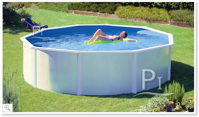Piscina fuori terra in acciaio GRE Circolare FIJI KIT550ECO