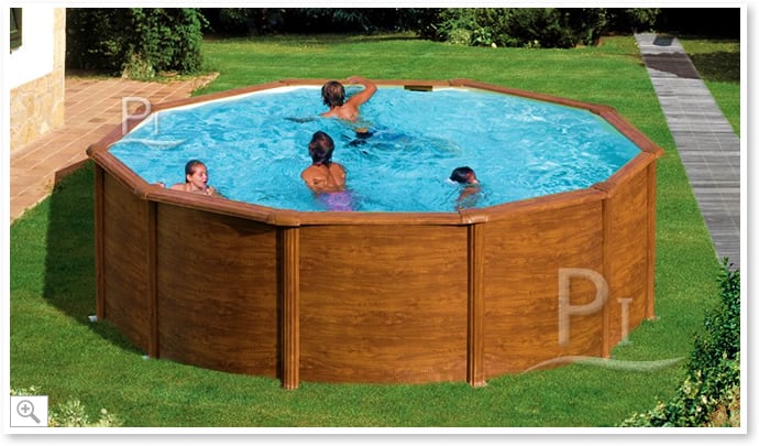 Piscina fuori terra in acciaio GRE Circolare PACIFIC KIT350W