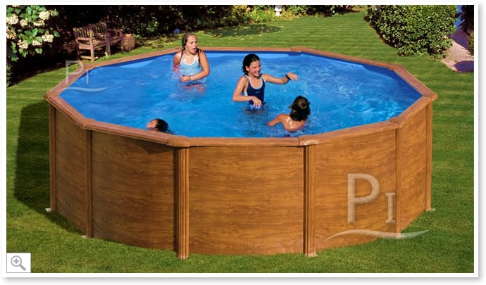 Piscina fuori terra in acciaio GRE Circolare SICILIA KITPR303W