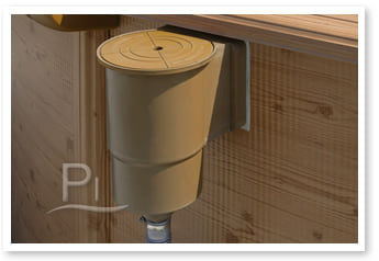 Piscina fuori terra in acciaio GRE Circolare PACIFIC KIT350W - Skimmer esterno