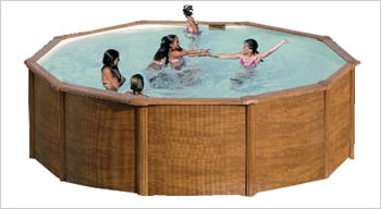 Piscina fuori terra in acciaio GRE Circolare SICILIA KITPR303W - Kit piscina: struttura