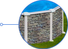 Piscina fuori terra in acciaio GRE Circolare CERDENA KIT350PO - Alta qualità struttura