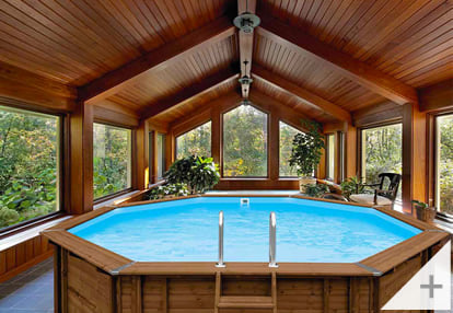 Foto dei clienti - Piscina in legno da giardino Urban Pool 450x250 Liner azzurro - Foto 1